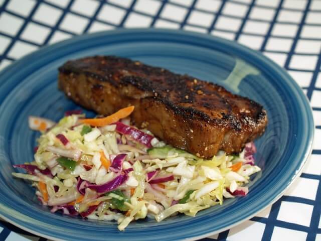 photo of Grilled East-West Steak With Jalapeno Slaw