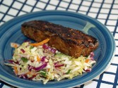 Grilled East-West Steak With Jalapeno Slaw