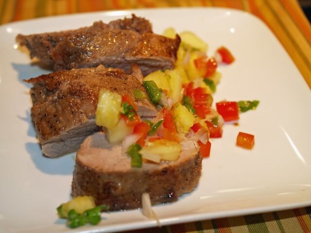 photo of Asian Grilled Pork Tenderloins With Pineapple Chutney
