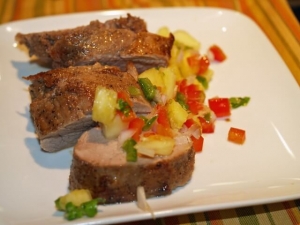 recipe for asian grilled pork tenderloins with pineapple chutney