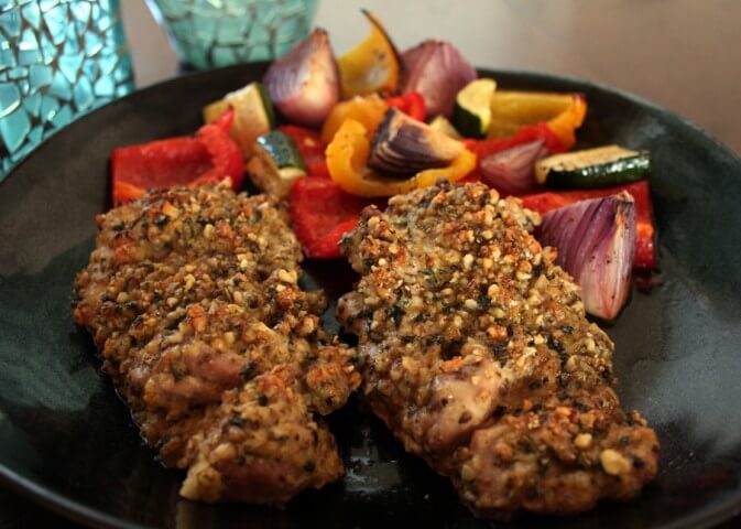 recipe for divine basil-walnut chicken