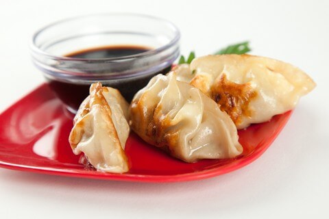 Chicken And Shrimp Dumplings With Soy Dipping Sauce Recipe Cdkitchen Com