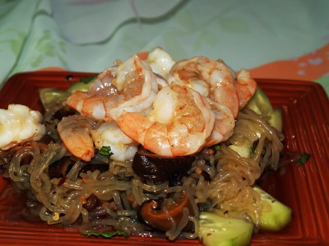 photo of Garlic Shrimp With Cucumbers And Shiitake Mushrooms