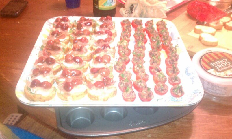 recipe for cherry tomatoes stuffed with spanish olive tapenade
