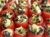 Cherry Tomatoes and Avocado Mousse