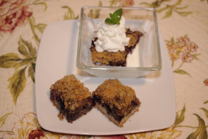 recipe for blueberry streusel bars