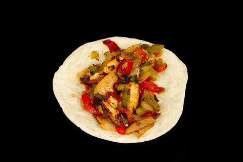 recipe for charred chicken and pepper fajitas