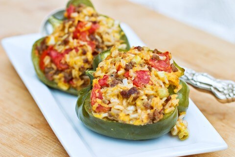 Stuffed Green Peppers With Cheese