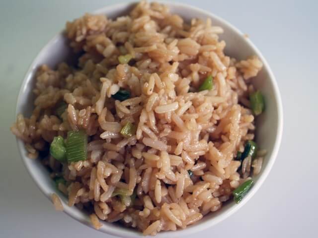 Simple Fried Brown Rice Recipe | CDKitchen.com