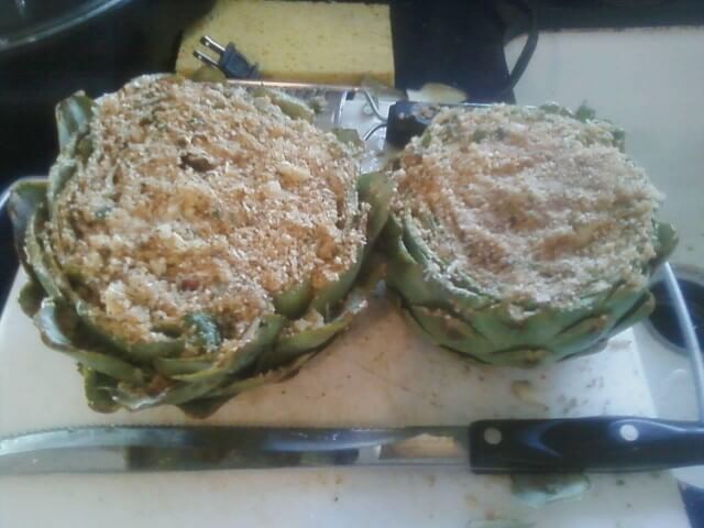 photo of Parmesan Romano Stuffed Artichokes