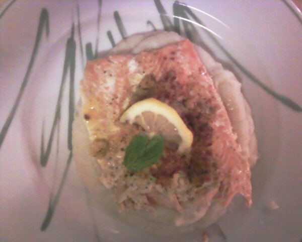 recipe for salmon fillets stuffed with crabmeat