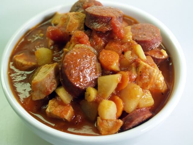 Crock Pot Chicken Cajun Smoked Sausage Stew Recipe Cdkitchen Com