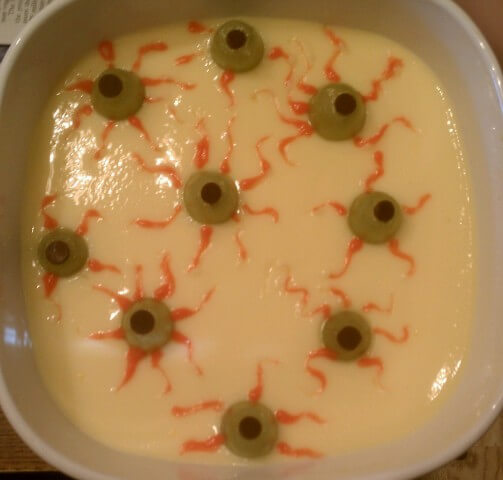 Halloween Bloodshot Eye Ball Graveyard Pudding