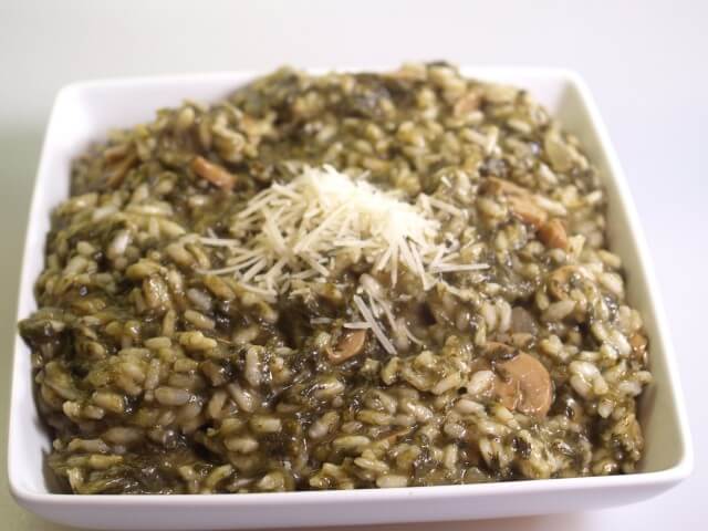 photo of Risotto With Spinach And Mushrooms