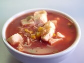 Tex-Mex Seafood Chowder Soup With Corn