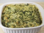 Cauliflower And Broccoli Flan With Spinach Bechamel