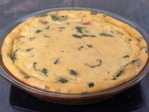 recipe for sausage & pepper crustless quiche