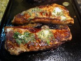 Grilled Steak With Lemon-Thyme Butter