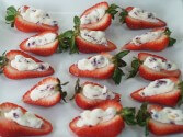 Strawberries Stuffed With Cranberry Mascarpone