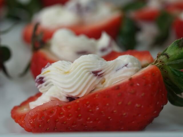 photo of Strawberries Stuffed With Cranberry Mascarpone