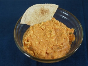 recipe for roasted red pepper, feta and white bean dip