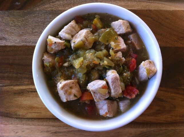 recipe for slow cooker chile verde with green salsa