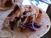 Mahi Mahi Soft Tacos with Chipotle Yogurt Sauce