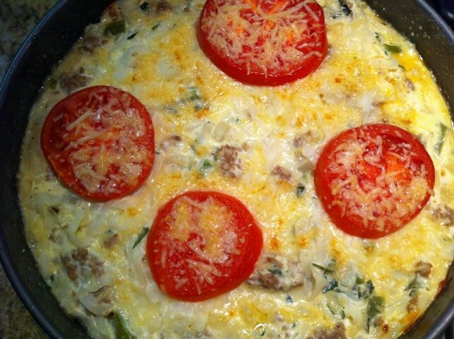 recipe for sausage and linguini pie