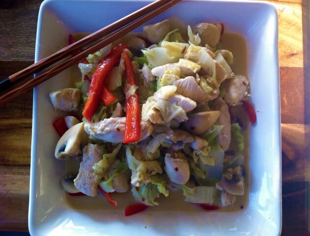 recipe for healthy thai chicken stir fry with coconut sauce