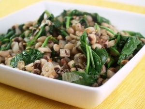 recipe for black eyed peas with spinach