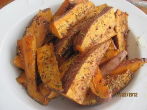 recipe for rosemary roasted sweet potato wedges