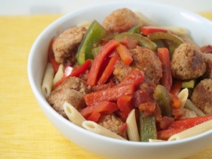recipe for turkey meatballs and peppers