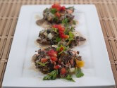 Wild Rice Cakes with Lager Cream Sauce