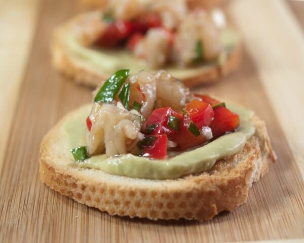 recipe for avocado shrimp bruschetta