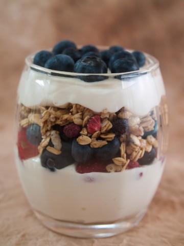 Yogurt, Fresh Fruit, and Granola Parfait Recipe | CDKitchen.com