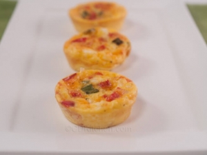 recipe for bite-size crustless quiches