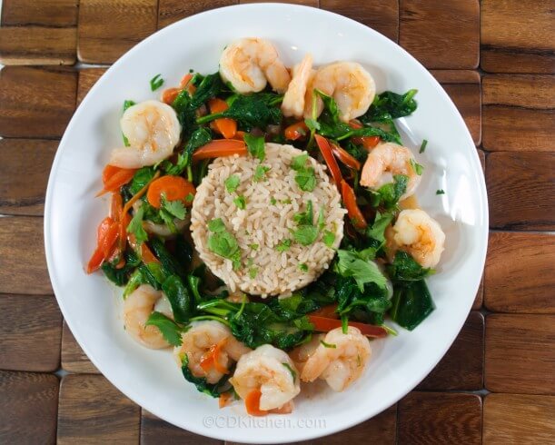 recipe for thai shrimp and spinach curry