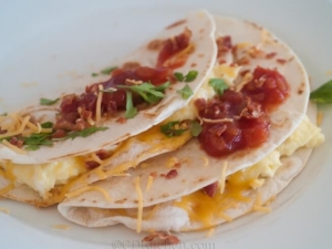 recipe for healthy cheesy breakfast quesadillas
