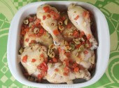 Spanish Chicken With Tomatoes, Peppers, And Olives