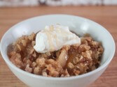 Apple Cobbler Topped With Fruit and Nut Cereal