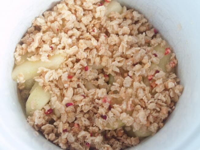 photo of Apple Cobbler Topped With Fruit and Nut Cereal