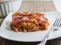 Recipe for Meat Lover's Pizza Casserole