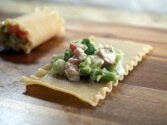 Turkey Lasagna Rolls With Chive-Cream Sauce