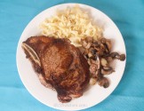 Steak with Beef Bourguignon Sauce