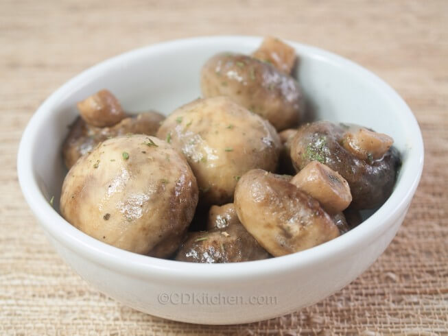 mushrooms with ranch dressing and butter