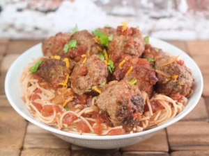 recipe for slow cooker meatballs with sweet orange chipotle sauce