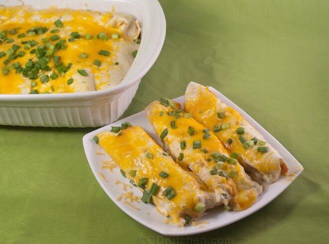 Buffalo Chicken Enchiladas With Creamy Ranch Sauce Recipe Cdkitchen Com