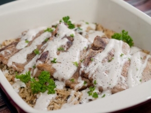 recipe for pork chops with wild rice