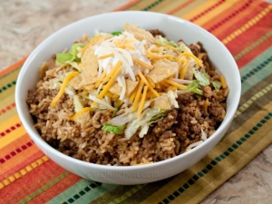 recipe for 15 minute taco rice casserole