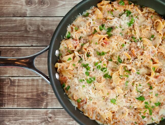 recipe for easy skillet lasagna
